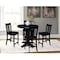 International Concepts 36 in. Solid Wood Round Extension Dining Table with 4 Counter Height Stools in Black K46-36RXT-23B-S102-4 - alternate 4